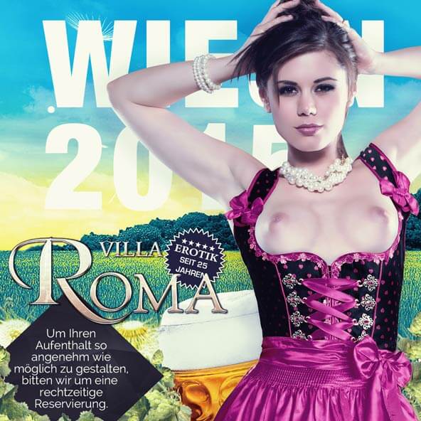 Wiesn Oktoberfest München 2015 mit Little Caprice im sexy Dirndl Event Grafik