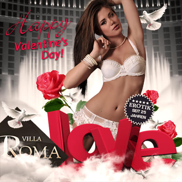 LOVE am Valentinstag Event Grafik mit Little Caprice